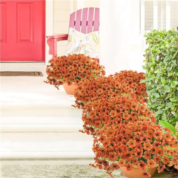 16 Bundles Artificial Fall Flowers No Fade Faux Autumn Plants, Fake - Picture 3 of 7